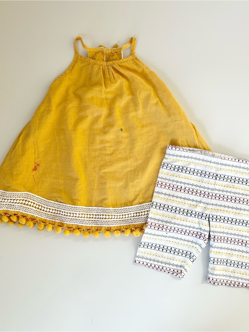 Tommy Bahama Girls Yellow Summer Boho Outfit Set